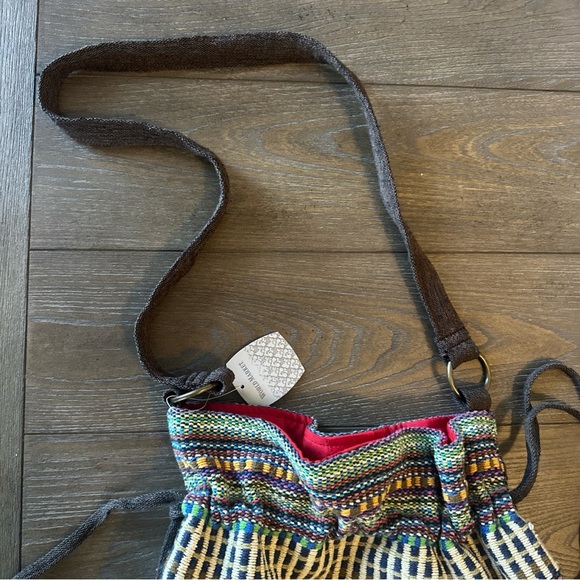 Cost Plus World Market Red and Green Crossbody Bag with Boho-Chic Design - Picture 3 of 14